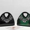 Fashion Diamond-Encrusted Dumpling Bag Handbag, Medium Temperament, Send Mother-In-Law Patent Leather Foreign Style Messenger Bag
