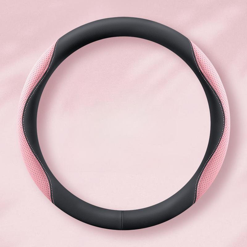 Pokrowiec na kierownicę samochodową ze skóry PU i siatki, wygodny i oddychający, zapewnia chłód latem i ciepło zimą