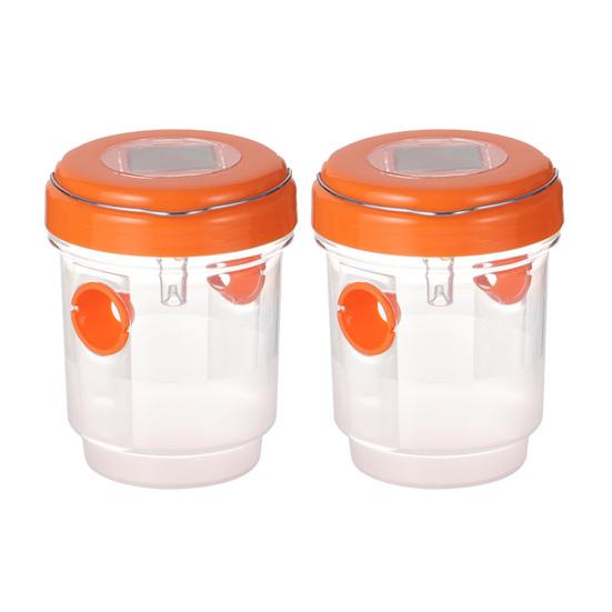 

Hanging Wasp Trap Reusable Fruit Fly Trap Eco-friendly Detachable Plastic Hornet Trap with Two Entrances for Garden Orchard Effective Insect Control 2pcs оранжевый