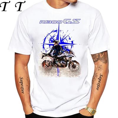 Big Trail R 1300 GS Adventure Style  Sport Riding T-Shirt Summer Men Short Sleeve Mans White Casual Tops Motorcycle Boy Tees