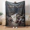 Name Custom TXT Poster Print Flannel Blanket High Quality Warm Comfortable Cover for All Seasons Perfect for Gifts Home Decor