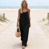 Abito Cami Donna Senza Schiena Estivo Casual Senza Maniche Boho Spiaggia Maxi Abito Spalline Sottili Vacanza Abito Lungo Estivo con Laccio Posteriore