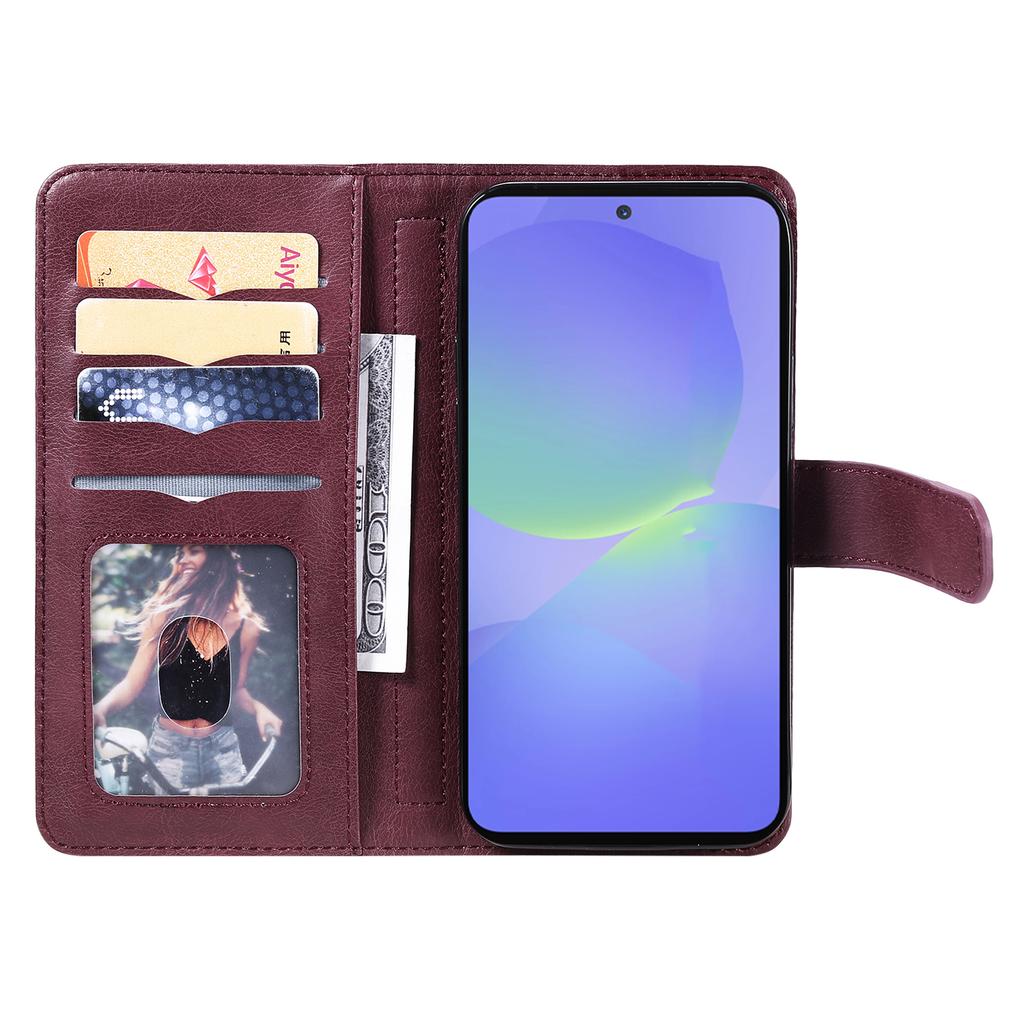 For Samsung Galaxy A56 5G/M56 5G Leather Case with 10 Card Holder Phone Cover Stand