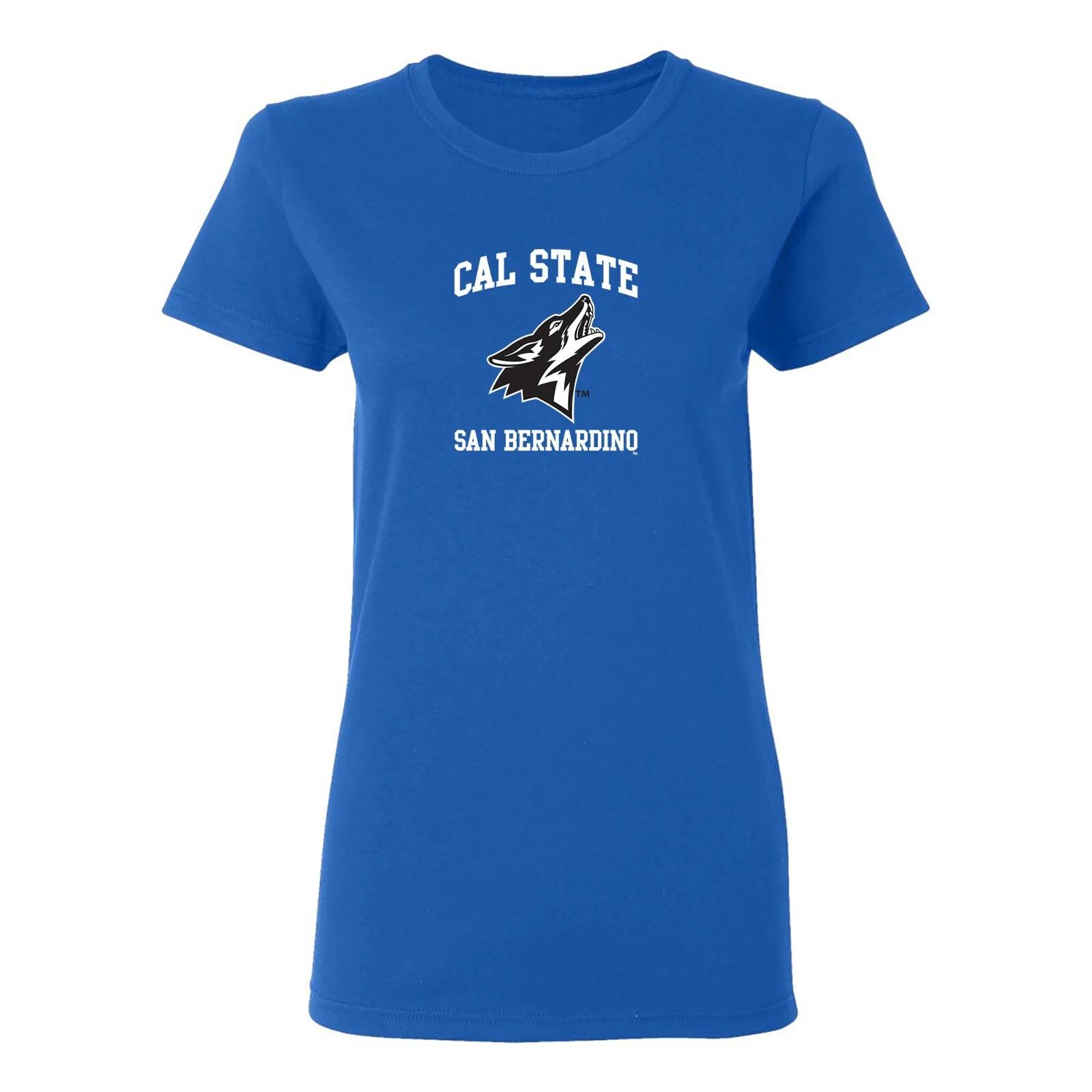 Cal State San Bernadino Arch Logo Women s T-Shirt - Royal M
