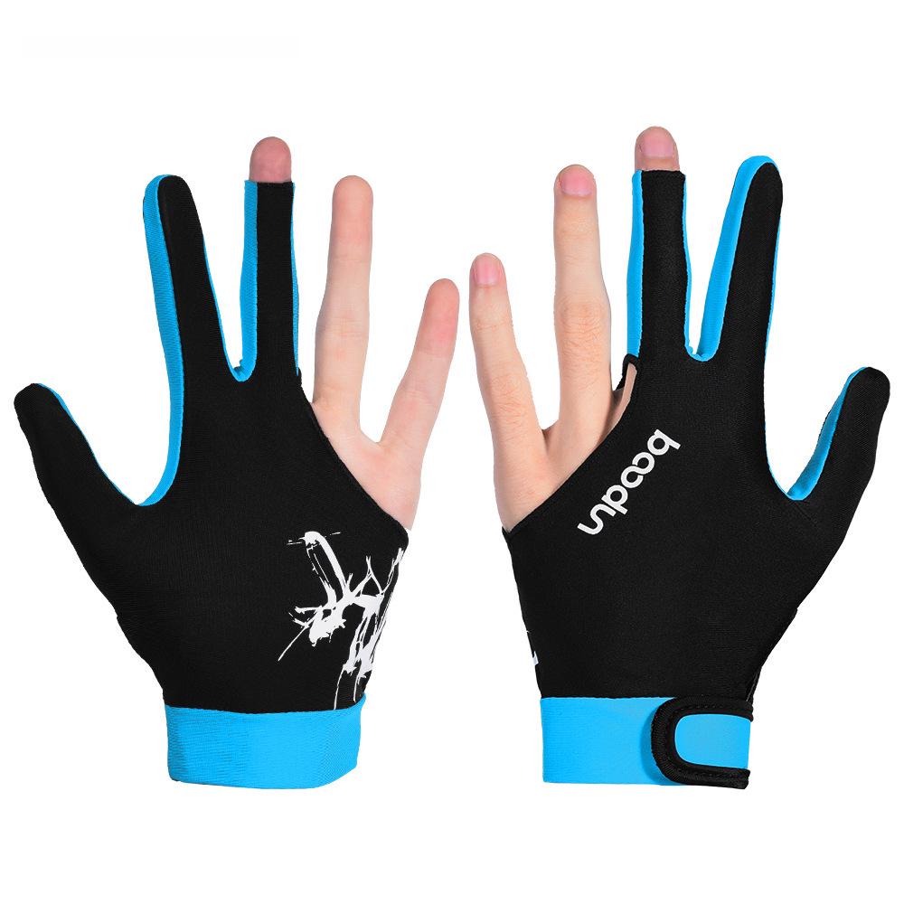 Guantes de billar unisex de tres dedos, sin dedos, ambidiestros, paquete individual
