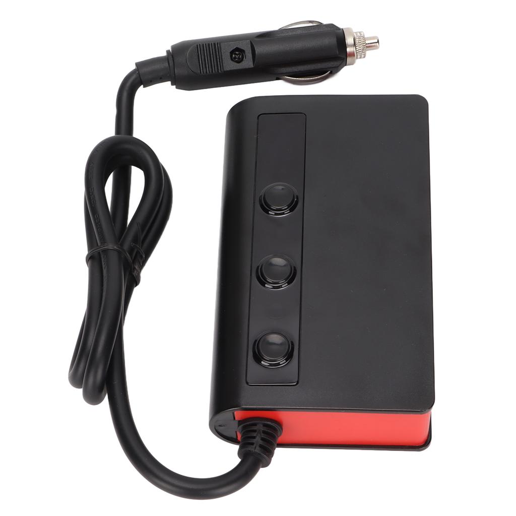 TR24 3 Socket Cigarette Lighter 180W Fast Charging USB Car Cigarette Lighter Splitter for Mobile Devices