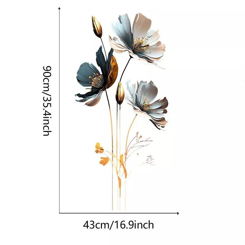 Large Poppy Flower Wall Stickers Living Bedroom Decor Wall Art Viyl Decals