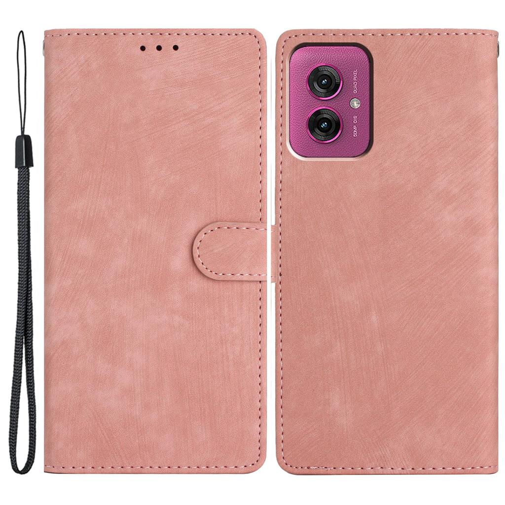 For Motorola Moto G55 5G Case with Card Clots Skin-Touch PU Leather Phone Cover Stand