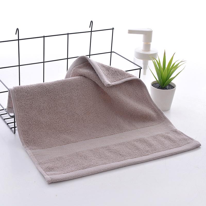 Solid Color Soft Cotton Baby Towel - 35x35 Cm, Absorbent for Face Wash & Saliva, Ideal for Children