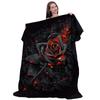 Spiral Fleece Burnt Rose Double Sided Blanket