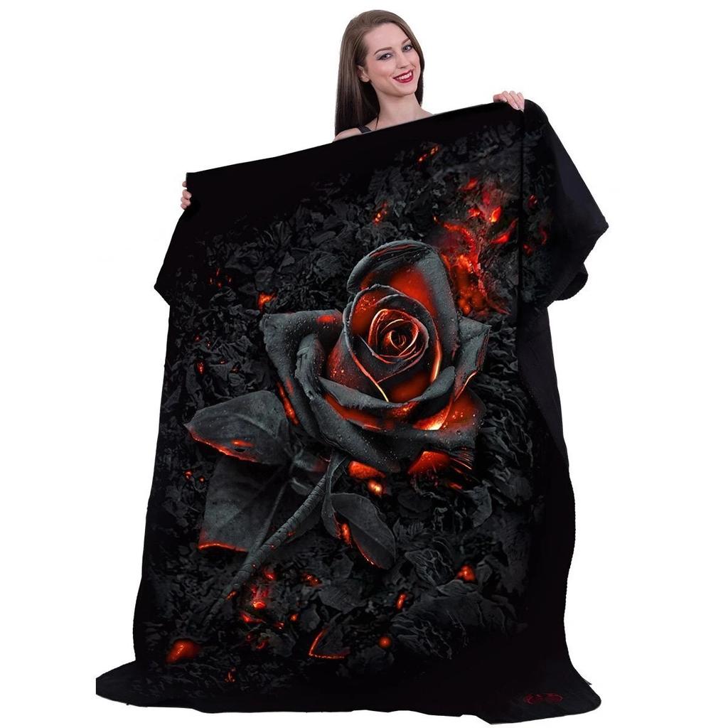 Spiral Fleece Burnt Rose Double Sided Blanket