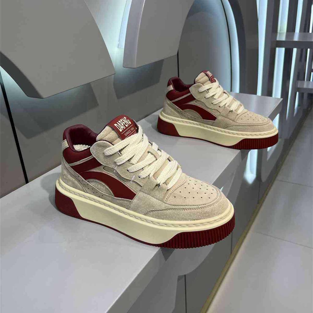 Fashion Autumn Men's Skateboarding Shoes Comfortable 2025 New High-Top Sneakers Casual Sports Shoes Men Street Leather Walking Shoes
