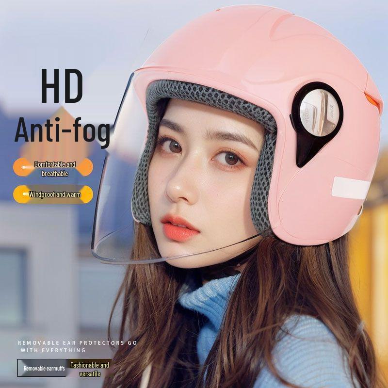Universal Anti-fog Electric Vehicle Helmet for Men and Women - All-Season, Winter Warmth