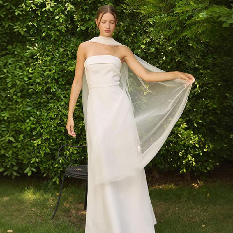 AQUALUME Elegant Halter Neck Satin Dress