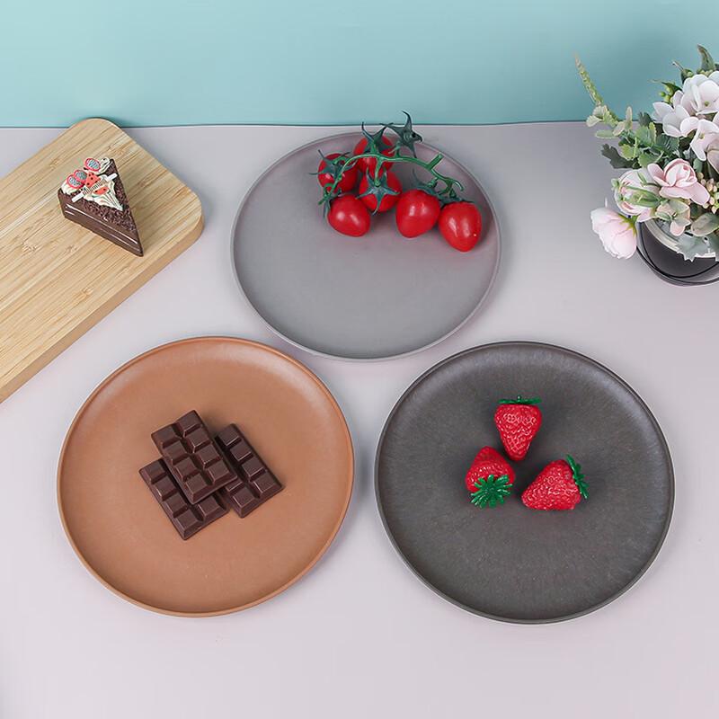 ZISIZ Stainless Steel Round Dining Plate