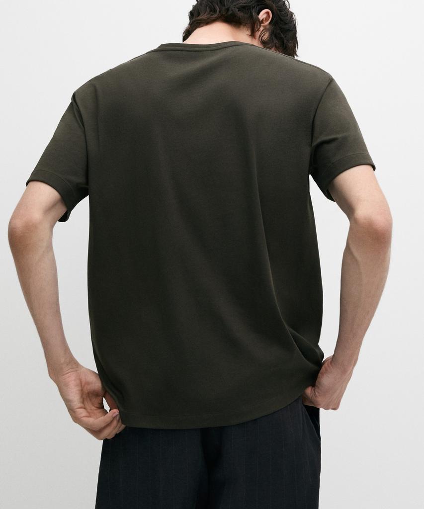 Masimodutti 100% Cotton T-Shirt Shoulder Detail