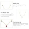 BAMOER 925 Sterling Silver Elegant Gold-plated Five Colored Zircon Necklace for Women Elegant Fine Jewelry
