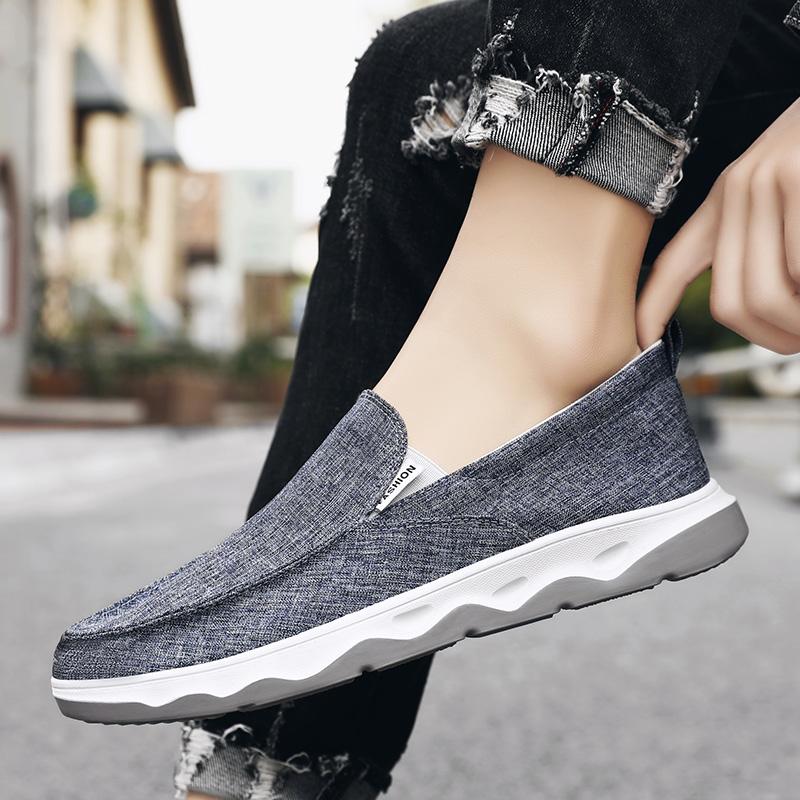 Men Casual Shoes Slip-on Men Loafers Spring New Flats Shoes Men Breathable Men Casual Shoes Non-Slip Shoes Loafers Big Size 44