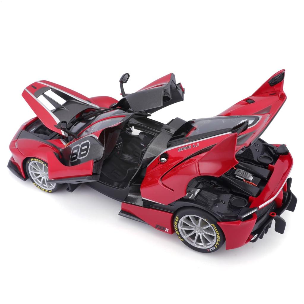 Bburago Scale Signature Series Ferrari Red Diecast Model Finished 1/18 FXX-K #88 / Car, Model, 18-16907 (#88)
