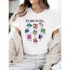 Inside Out 2 Printed Short Sleeve TShirt with Emotions Graphic Casual Womens Tshirt Comfortable Breathable Soft Cotton