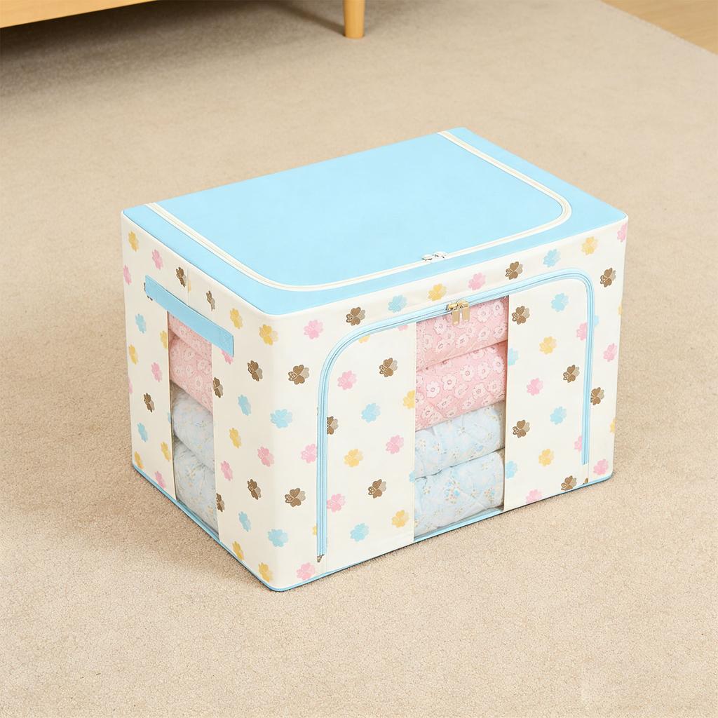Clothes Storage Bin Washable Foldable Closet Storage Container for Clothing Blanket Comforters Bed Sheets Pillows Toys