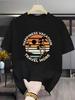 Vintage Palm Tree Sunset Unisexs Crew Neck T Shirt Vacation Travel Graphic Short Sleeve Tee Beach Lover Casual Male Street Tops