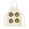 Cake Letters Women's  Kitchen Cotton Linen Apron Black Bib Household CleaningCooking