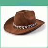 Western Cowboy Hat With Sunshade For Outdoor Activities In Spring 2024