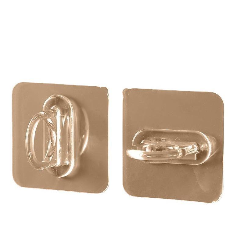 Round Adhesive Hook for No-Drill Wall Mounting - Multifunctional for Kitchen, Bathroom, and Closet Storage