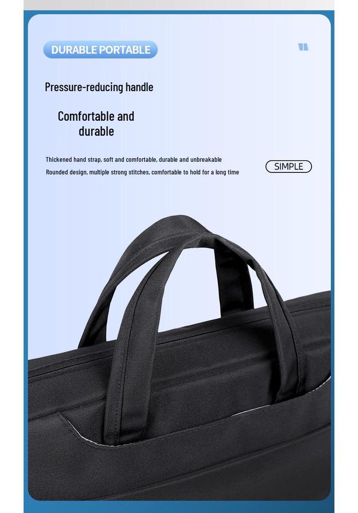 Shockproof Airbag Laptop Bag – Large Capacity Handheld & Crossbody Business Briefcase with Custom Logo