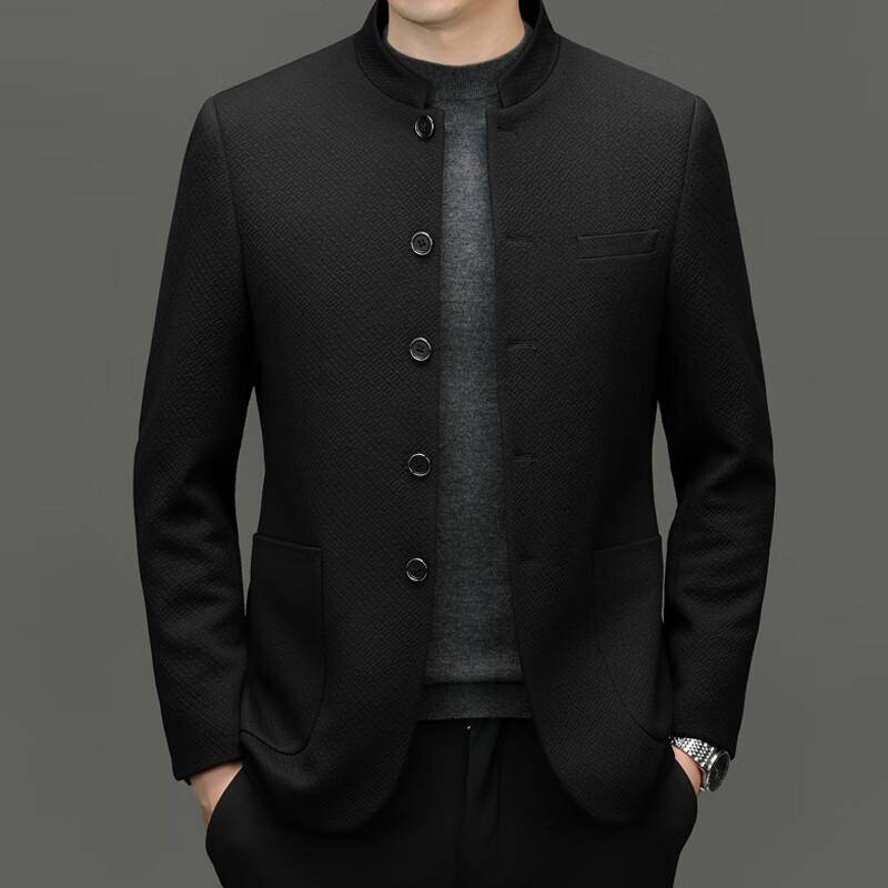 

Firstview Men s Casual Chinese Stand-Collar Suit Jacket XL