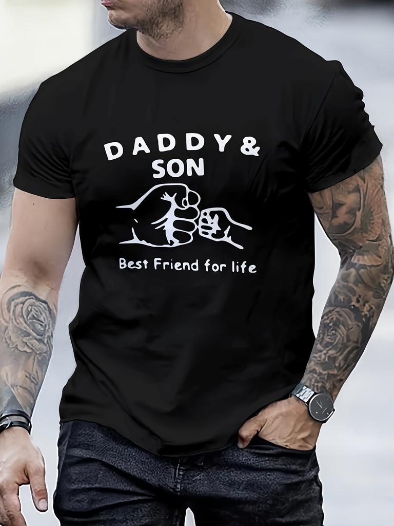 Men's Summer Casual T-Shirt with Unique Print Design - Soft Blend, Stretch Fit, Round Neck, Non-Transparent