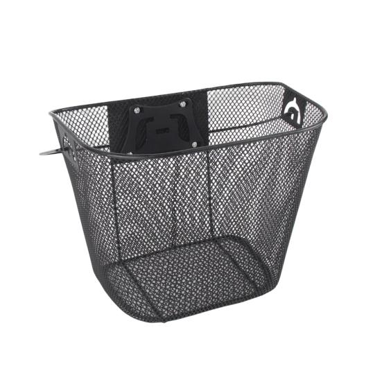 

1 комплект велосипедной корзины большой вместимости, легко устанавливаемой, металлической сетчатой велосипедной корзины со быстросъемным кронштейном для велоспорта чёрный