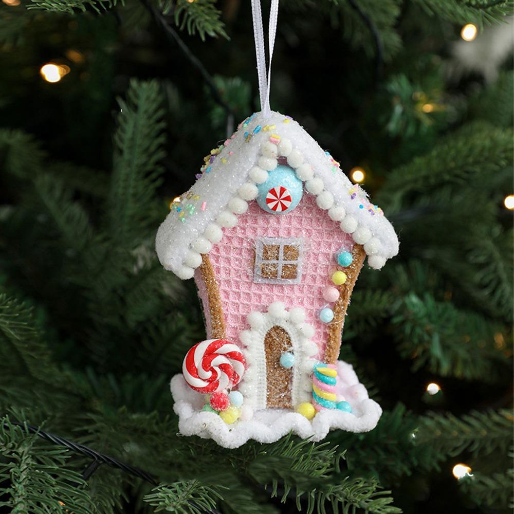 Cute Christmas Ice Cream Pendant Pink DIY Snowman Pony Ornaments Elegant Foam Christmas Tree Hanging Decoration