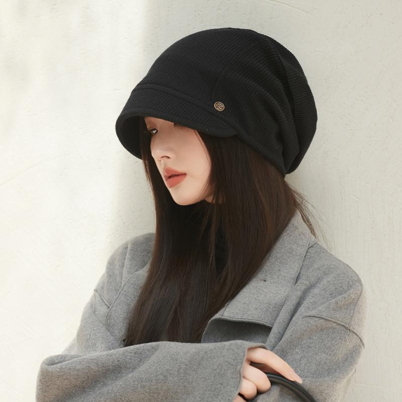 Casual Womens Foldable Knit Beanie With Breathable Polyester For Fall And Winter