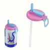 4PCS Reusable Soft Drink Can Lid, Four Colors, Can Be Used for Beverages, Juices and Soft Drinks, and Comes with a Straw