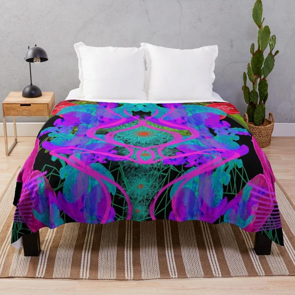 Undersea Blanket,Magic Glowing Jellyfish Underwater Blanket Soft Warm Blankets for Bed Couch Sofa Lightweight Travelling Camping