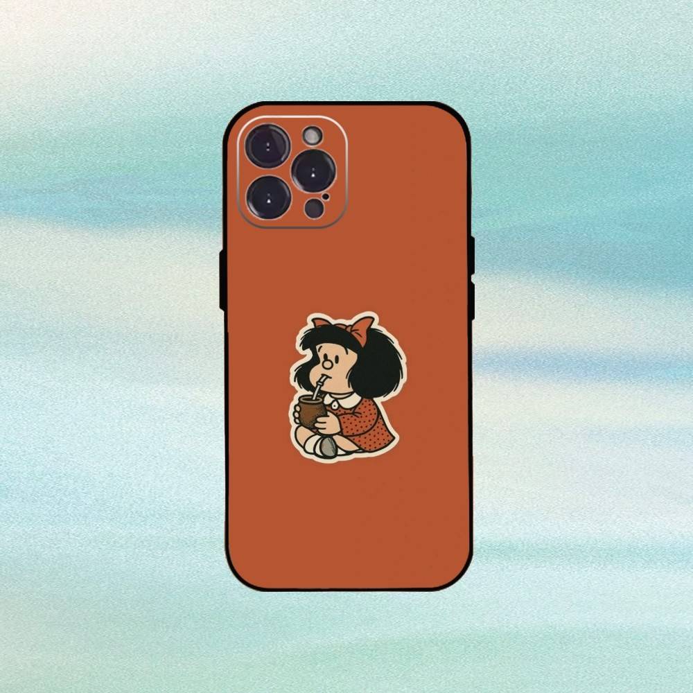

M-Mafalda World Peace Phone Case For iPhone17,16,15,14,13,12,Plus,Pro Max, 5G Others Soft Black Cover iPhone16e