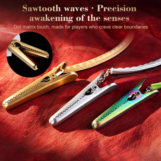 QKKQ New E-stim Nipple Clamp Tongue Clitoris Clamps Body Stimulator Nipples Sexy Tools For Couple Flirting Women MasturbationGood product
