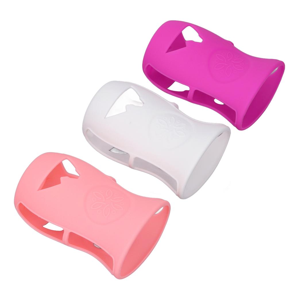 3pcs Bottle Silicone Sleeve Shatter Proof Silicone Bottle Cover Anti Flowing Sleeve for Glass Baby Bottles 8 Oz Series