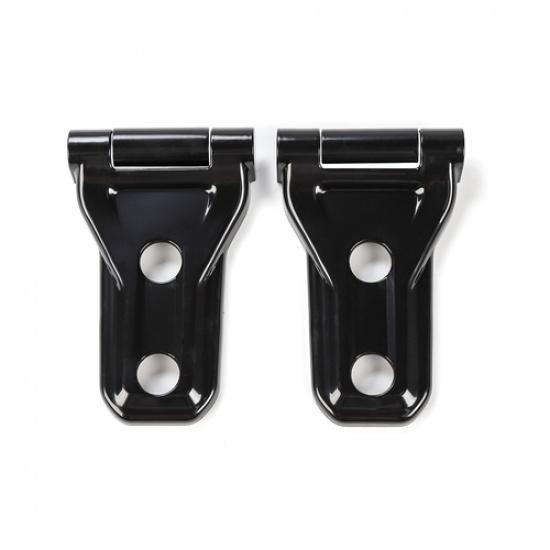 2pcs Car Hood Engine Hinge Cover Trim Decor For Jeep Wrangler JL JLU 2018+ Black