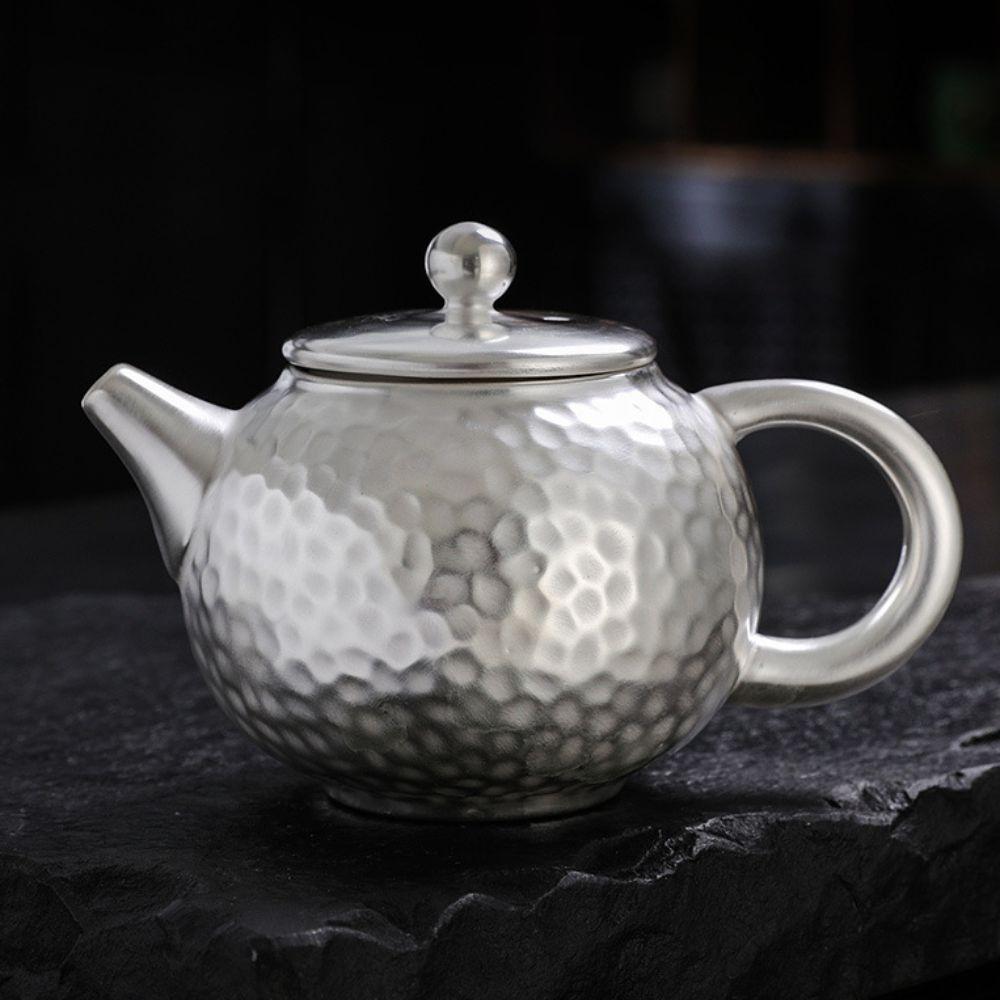 Hammered Texture Silver Gilding Teapot Gift Set Filter Heat-resistant Kung Fu Tea Cup Handmade Mini Kung Fu Tea Pot