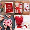 500pcs/roll Red Love Heart Stickers Scrapbooking Adhesive Stickers for Valentine's Day Party Wedding Decor Stationery Sticker