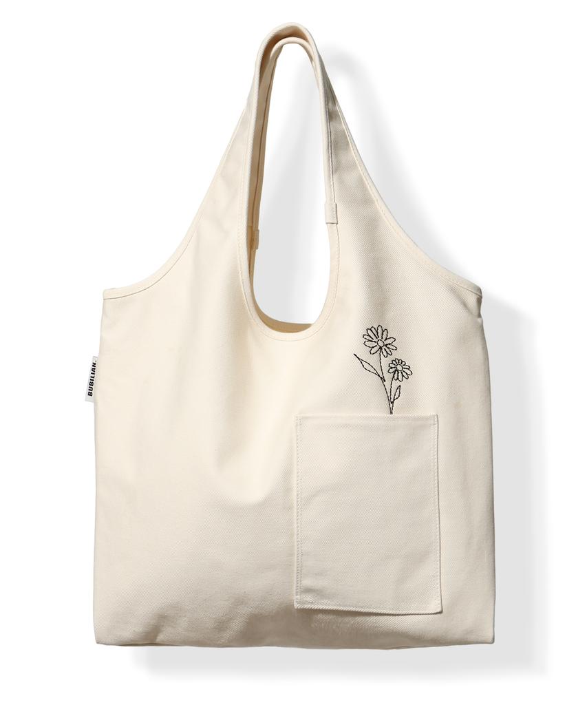 Bubilian Flora Shoulder Bag_Tote Ivory
