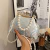 New Chinese Style Small Bag Women's Spring and Summer New Pearl Handbag Design Sense Versatile Foreign Style Messenger Bag