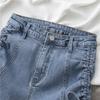 Skinny Fashionable and Versatile Stretch High-waisted Denim Shorts Female Summer Slim Drawstring Design Sense of Wide-legged Pants A Word Pants