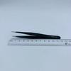 Black ESD Anti-Static Stainless Steel Tweezers Set with Bent Tip for Industrial Repair