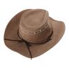 Vintage Faux Leather Hat Women Men Cowboy Hat Ethnic Style Western Style Hat