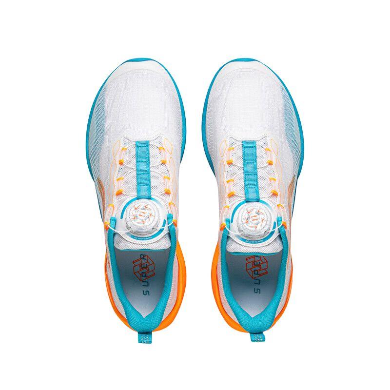 Li Ning Kids Ultra Light 22 Comfortable Versatile Shock Absorption Rebound Low Top Running Shoes Men Running Shoes White Blue YKFV042-7