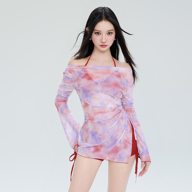 

Женский купальник-тройка в корейском стиле с утягивающим эффектом и эффектом похудения, 2025 Extra Large